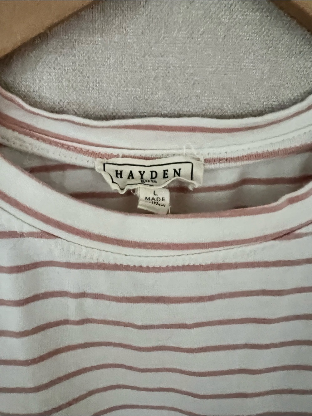 Pretty in Pink BUNDLE Hayden Cream and Mauve Striped DRESS & Mauve/pink romper - Picture 3 of 5